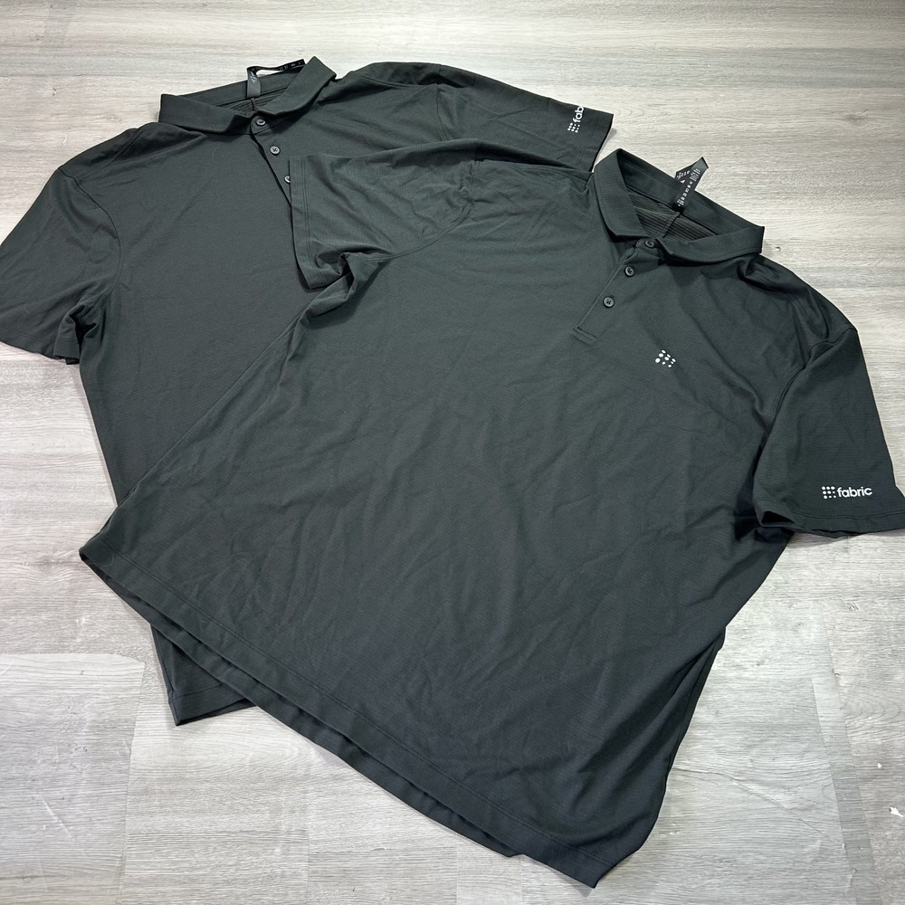 NEW Set of 2 Lululemon Evolution Polo Shirt Mens Medium Black Stretch LM3CY5S